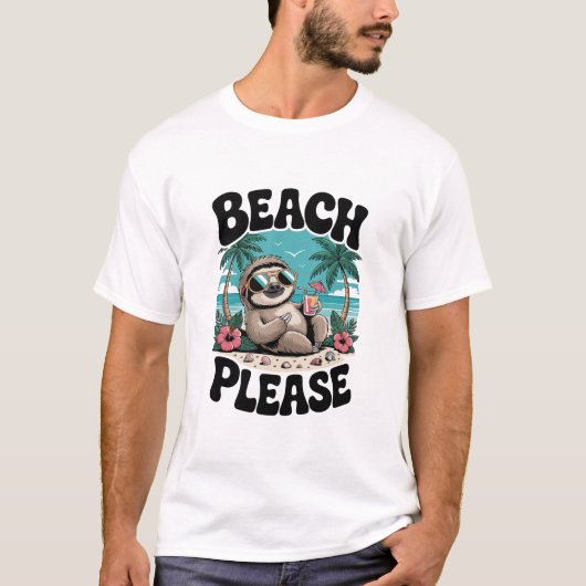 Roatan Honduras Faultier Sommer T-Shirt (Vorderseite)