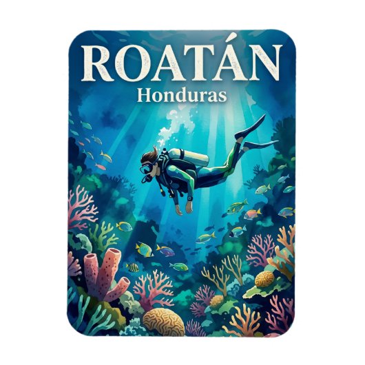 Roatán Honduras Magnet (Vertikal)