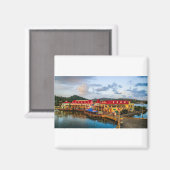 Roatan Honduras Port Magnet (Vorderseite/Rückseite)