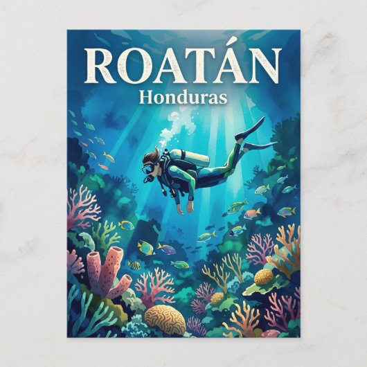 Roatán Honduras Postkarte (Vorderseite)