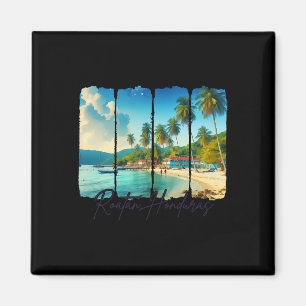 Roatan Honduras Reise Trip Brushstroke Treffe mich Magnet