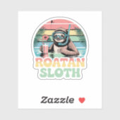 Roatan Honduras Sloth, Roatan Sloth, Roatan  Aufkleber (Blatt)