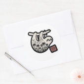 Roatan Honduras Sloth, Roatan Sloth, Roatan  Runder Aufkleber (Umschlag)