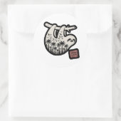 Roatan Honduras Sloth, Roatan Sloth, Roatan  Runder Aufkleber (Tasche)