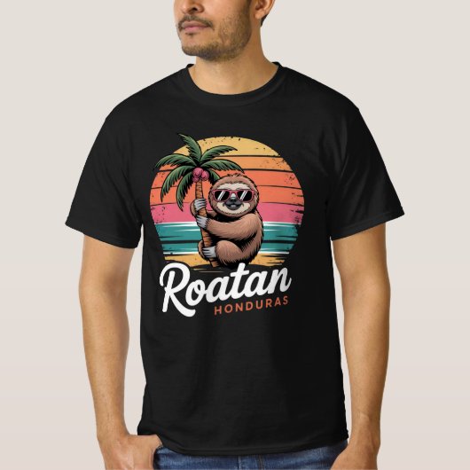 Roatan Honduras Sloth, Roatan Sloth, Roatan T-Shirt (Vorderseite)