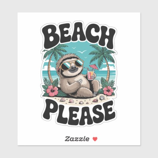 Roatan Honduras Sloth Summer Aufkleber (Blatt)