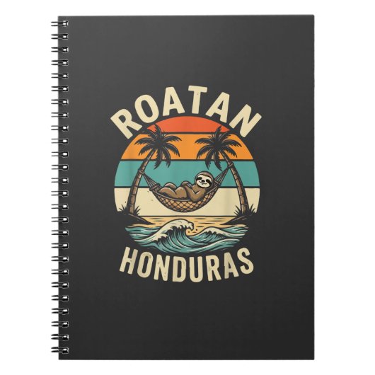 Roatan Honduras Sloth T-Shirt Notizblock (Vorderseite)