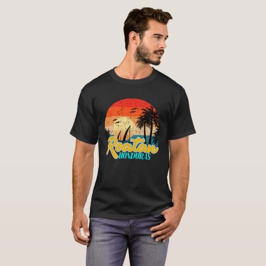 Roatan Honduras Souvenirs Karibische Inseln Roatan T-Shirt (Vorne ganz)