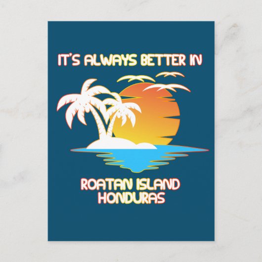 Roatan Island Caribbean Tropical Beach Honduras Postkarte (Vorderseite)