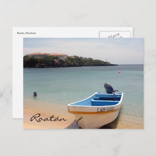 Roatán Postkarte (Vorne/Hinten)