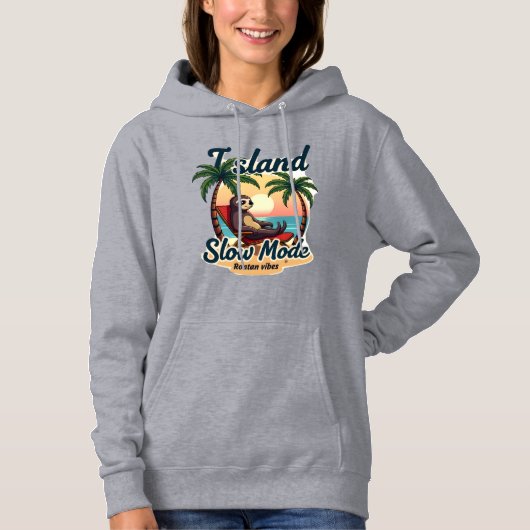 Roatan Sloth Vintage Island Relax Graphic 2 Hoodie (Vorderseite)