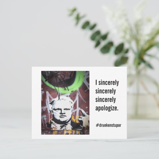 Rob Ford Crack Mayor "Ich aufrichtig" Postkarte (Stehend Vorderseite)