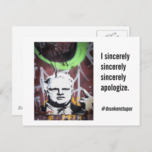 Rob Ford Crack Mayor "Ich aufrichtig" Postkarte (Vorne/Hinten)