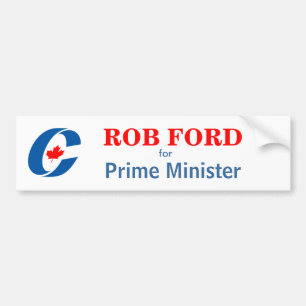 Rob-Ford für Premierminister Autoaufkleber