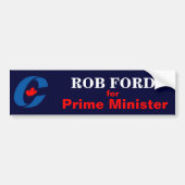 Rob-Ford für Premierminister Autoaufkleber (Vorne)