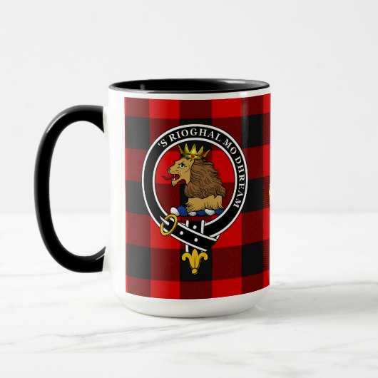 Rob Roy MacGregor Clan Abzeichen & Tartan Tasse (Links)