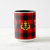 Rob Roy MacGregor Clan Abzeichen & Tartan Tasse (Zentrum)