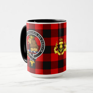 Rob Roy MacGregor Clan Abzeichen & Tartan Tasse