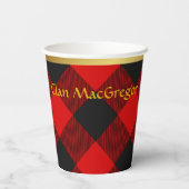 Rob Roy MacGregor Personalisiert Tartan Christmas Pappbecher (Rückseite)