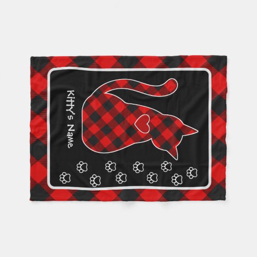 Rob Roy MacGregor Tartan Kitty Personalisiert Fleecedecke (Vorderseite (Horizontal))
