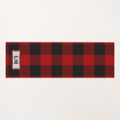 Rob Roy Tartan Kariert Black Monogram Initials Yogamatte (Vorderseite (Horizontal))
