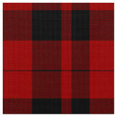 Rob Roy Tartan Karierte Stoffe in Rot und Schwarz (Nahaufnahme)