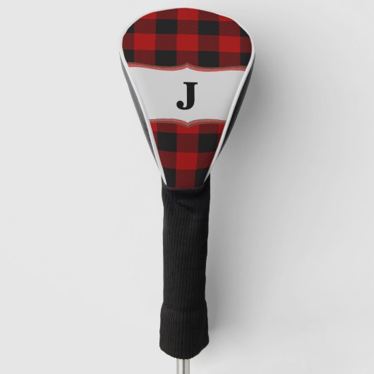 Rob Roy Tartan Red & Black Golf Club Treiberabdeck Golf Headcover (Vorderseite)