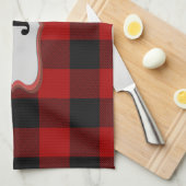 Rob Roy Tartan Red & Black Kitchen & Sports Towel Küchentuch (Viertel Falte)