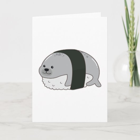 Robbe als Sushi Karte (Vorderseite)