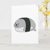 Robbe als Sushi Karte (Gelbe Blume)