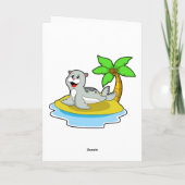 Robbe auf der Insel Karte (Rückseite)