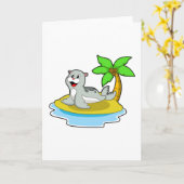 Robbe auf der Insel Karte (Gelbe Blume)