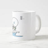 Robbe mit Kaffee auf einer Welle Jumbo-Tasse (Vorderseite Rechts)