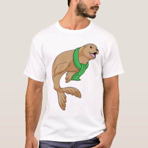 Robbe mit Schal T-Shirt