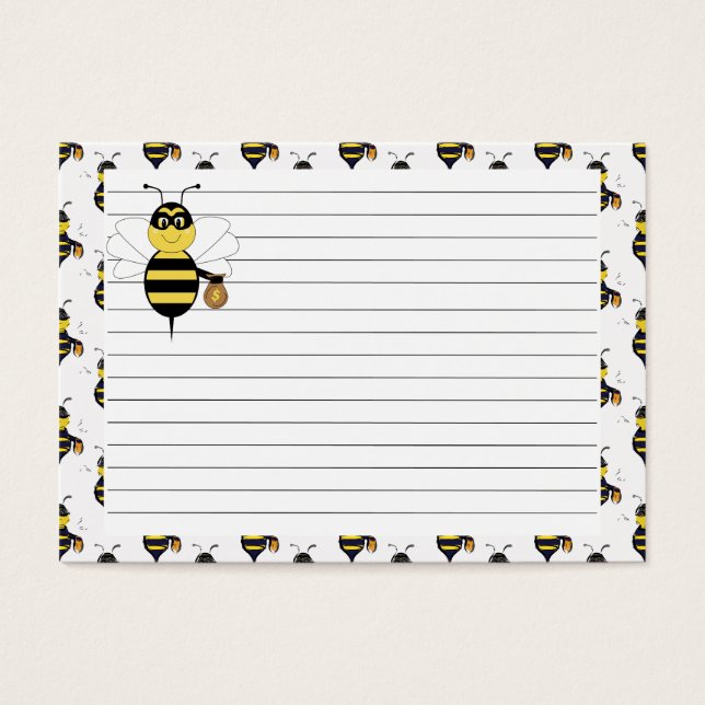 RobBee Bumble Bee Recipe Card (Vorderseite)