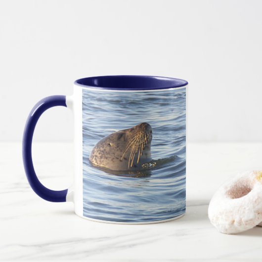 Robben-Foto-Tasse Tasse (Mit Donut)