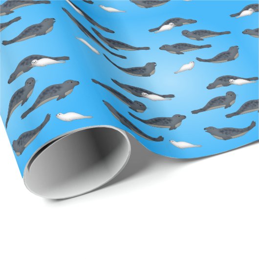 Robben Geschenkpapier (Rolleneckpunkt)