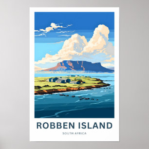 Robben Island South Africa Travel Print Poster