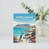 Robben Island Südafrika Postkarte (Stehend Vorderseite)
