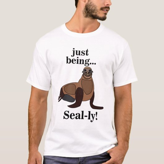 Robben lustig T-Shirt (Vorderseite)