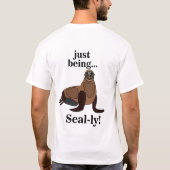 Robben lustig T-Shirt (Rückseite)