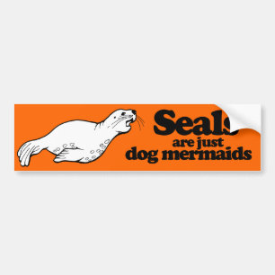 ROBben SIND NUR HUNDEMEERJUNGFRAUEN -.png Autoaufkleber