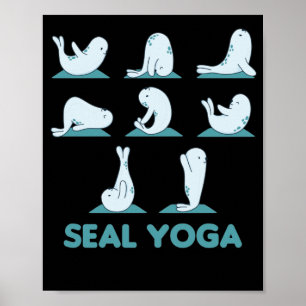 Robben Yoga Cute Robben Yoga Mat Sport Yoga Poster