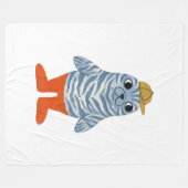 Robbenkappe Zebra-Streifen-Decke Fleecedecke (Vorderseite (Horizontal))