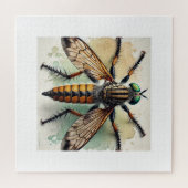 Robber Fly 040924IREF227 - Watercolor Puzzle (Horizontal)