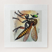 Robber Fly 131024IREF221 - Watercolor Puzzle (Horizontal)