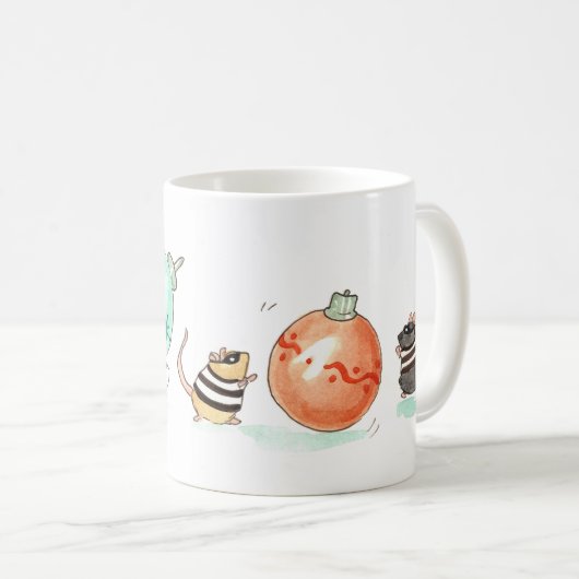 Robber Mice Christmas Heist Kaffeetasse (VorderseiteRechts)