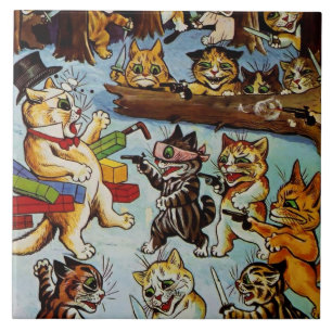 "Robbers and Brigands" von Louis Wain Fliese