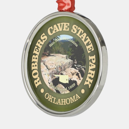 Robbers Cave SP Ornament Aus Metall (Links)
