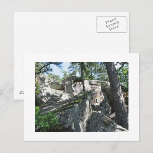 Robbers Caves Oklahoma Postkarte (Vorne/Hinten)